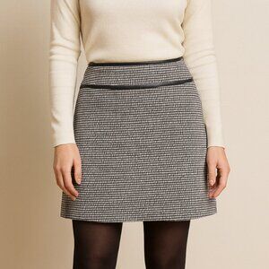 ANNE KLIEN LOFT | Black & White Houndstooth Mini Skirt - Size 0